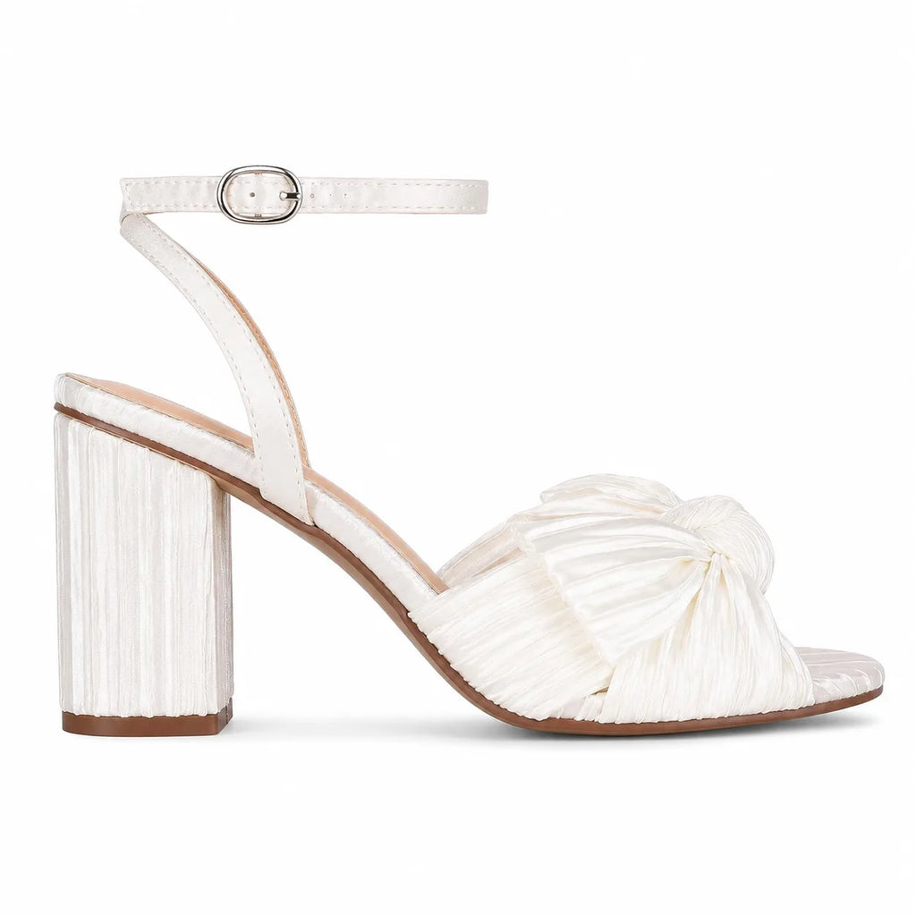 Cream Ivory Anghiari High-Heel Sandals side view