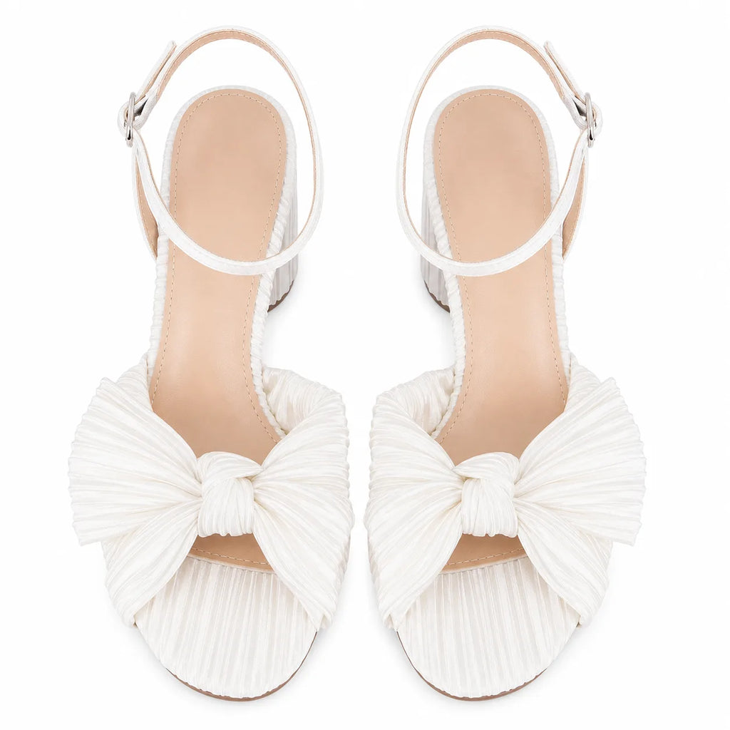 Cream Ivory Anghiari High-Heel Sandals top view