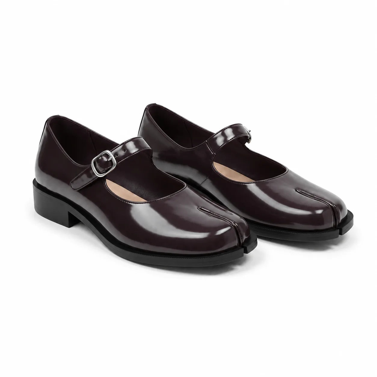 Rich Brown Subiaco Buckle Leather Flats