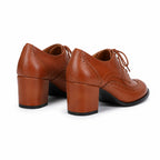 Rich Brown Sermoneta Microfiber Wedge Heels heel detail