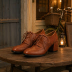 Rich Brown Sermoneta Microfiber Wedge Heels styled scene