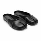 Deep Black Torgiano Leather Slip-On Mules