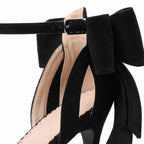Deep Black Certaldo Buckle Microfiber Pumps close-up detail