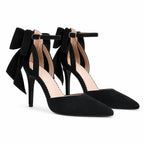 Deep Black Certaldo Buckle Microfiber Pumps