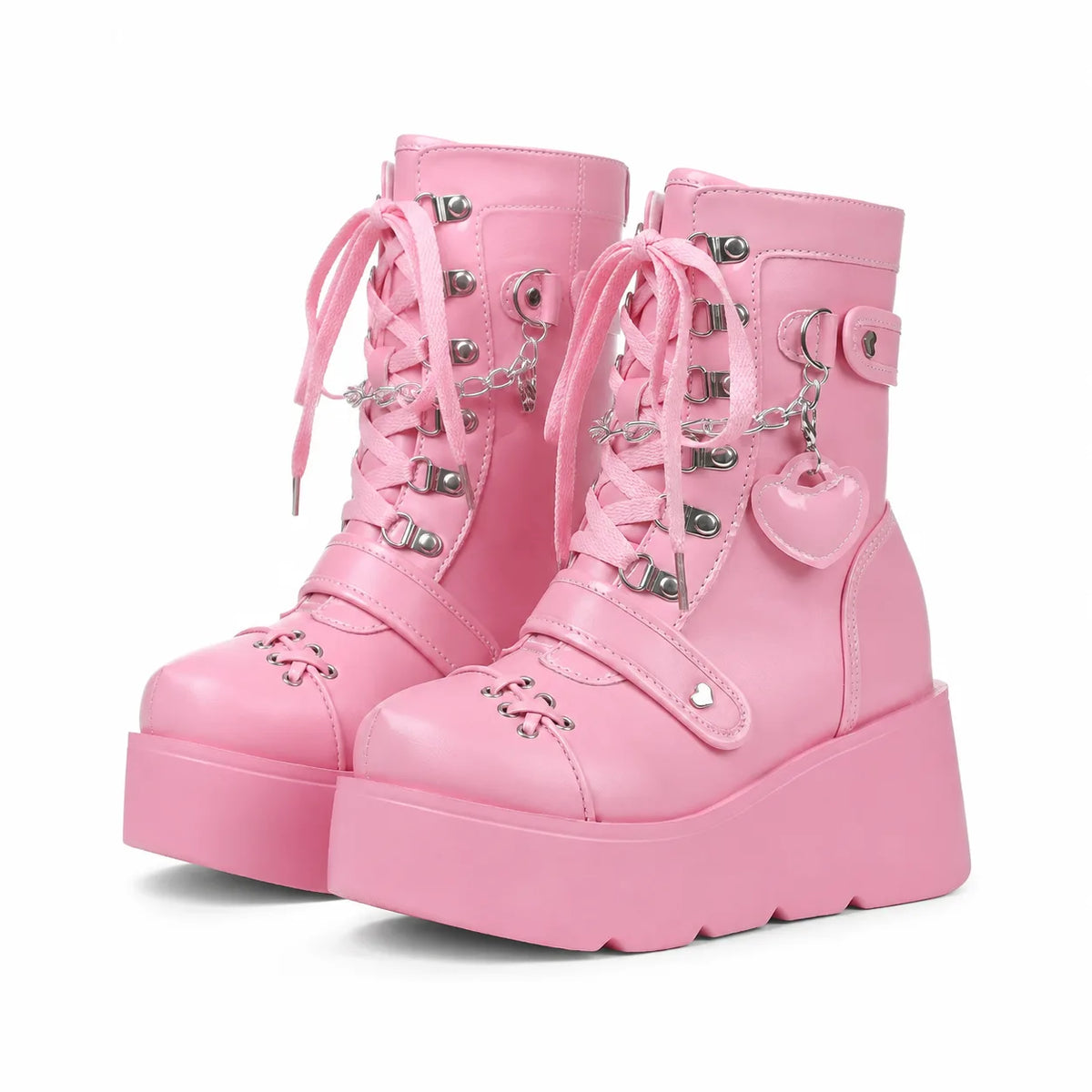 Dusty Rose II Ventotene Patent Platform Boots