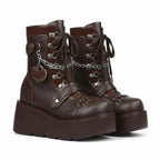 Rich Brown Ventotene Patent Platform Boots