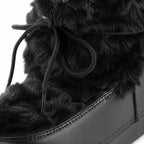 Deep Black Bergamo Mid-Calf Boots close-up detail