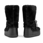 Deep Black Bergamo Mid-Calf Boots heel detail