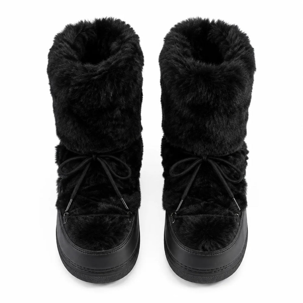 Deep Black Bergamo Mid-Calf Boots top view