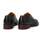 Deep Black Ikaria Lace-Up Brogues heel detail