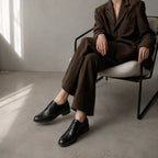 Deep Black Ikaria Lace-Up Brogues lifestyle scene
