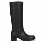 Deep Black Noli Square-Heel Boots side view