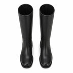 Deep Black Noli Square-Heel Boots top view