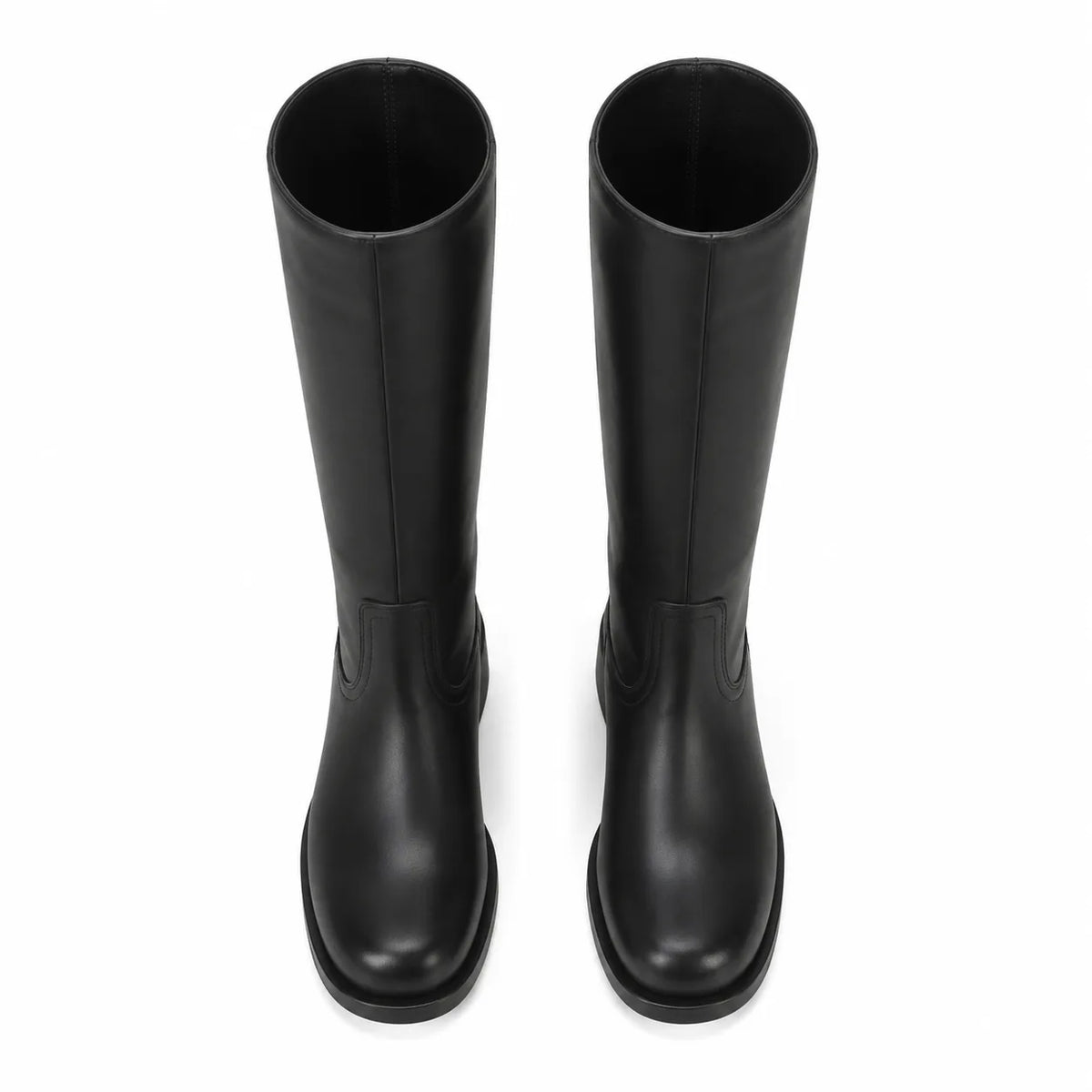 Deep Black Noli Square-Heel Boots top view