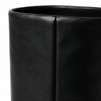 Deep Black Cuneo Leather Stiletto Boots close-up detail