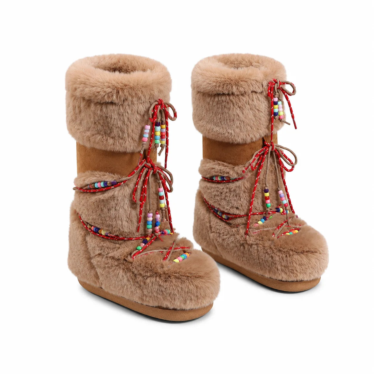 Warm Camel Brunico Sheepskin Mid-Calf Boots