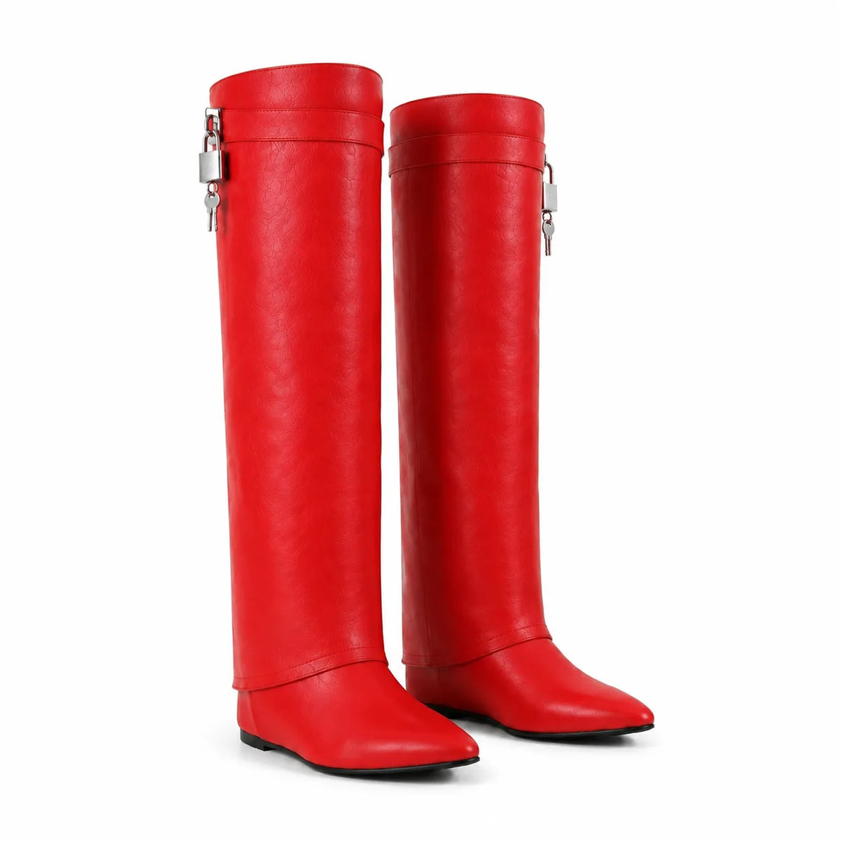 Deep Red Guarda Knee-High Boots