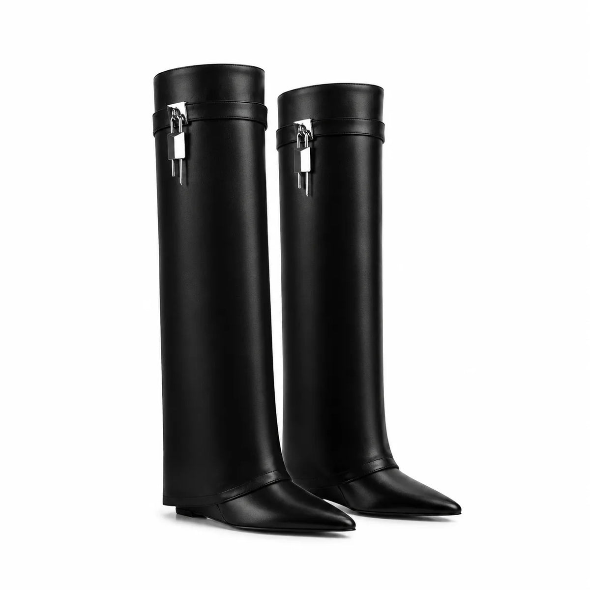 Deep Black Guarda Knee-High Boots