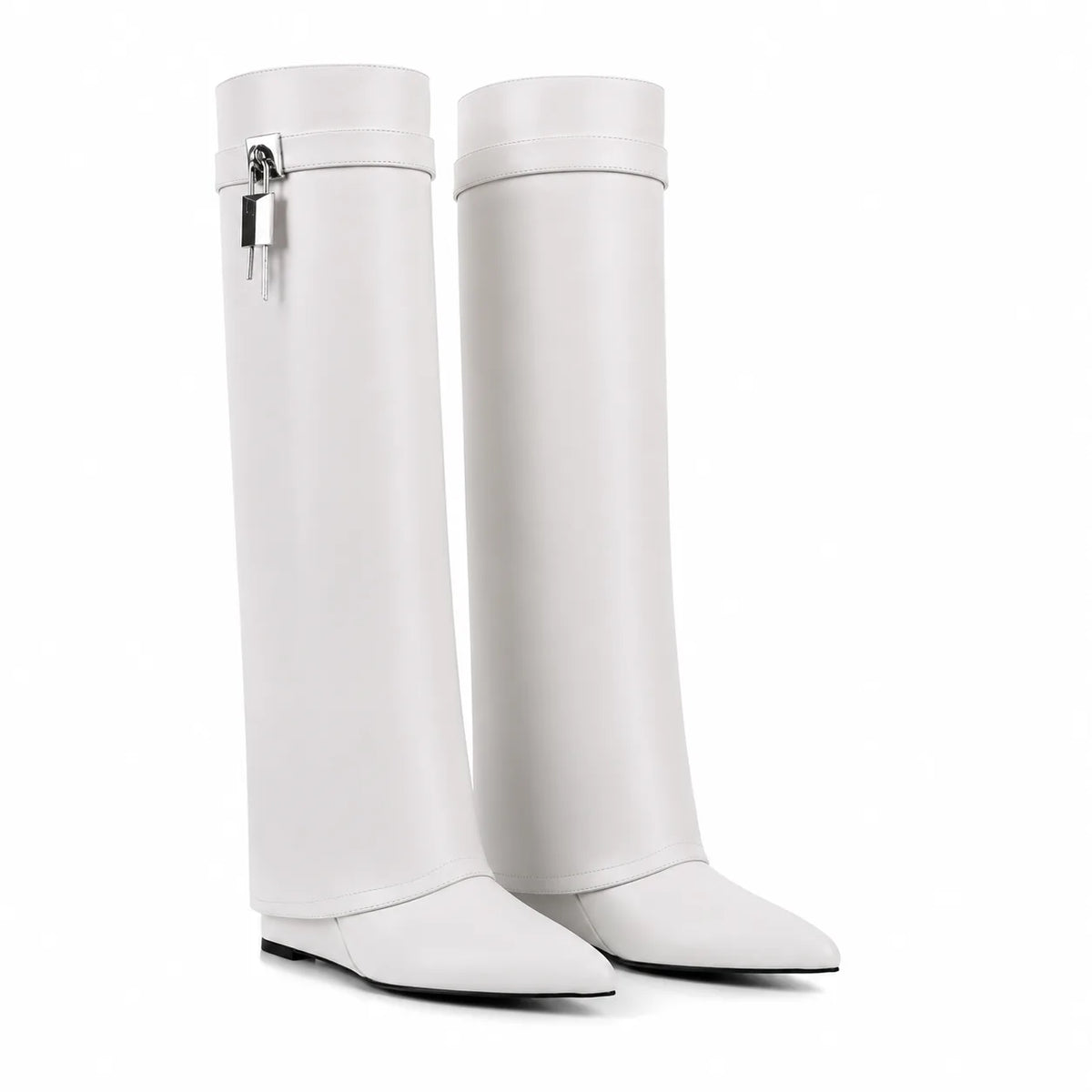 Cream Ivory Guarda Knee-High Boots