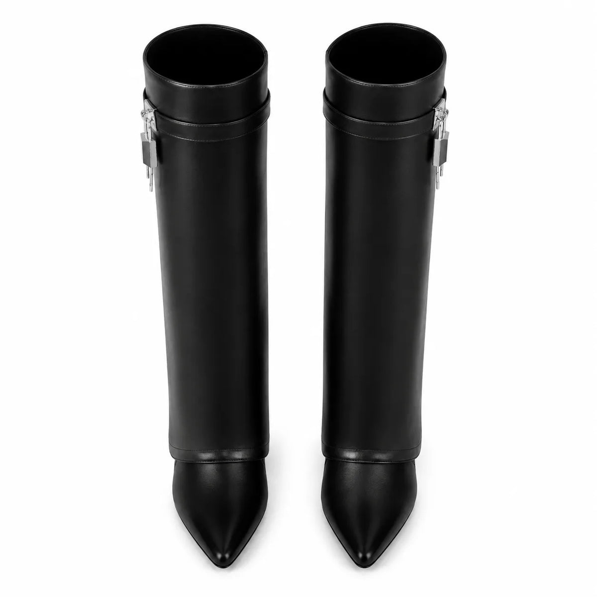 Deep Black Guarda Knee-High Boots top view