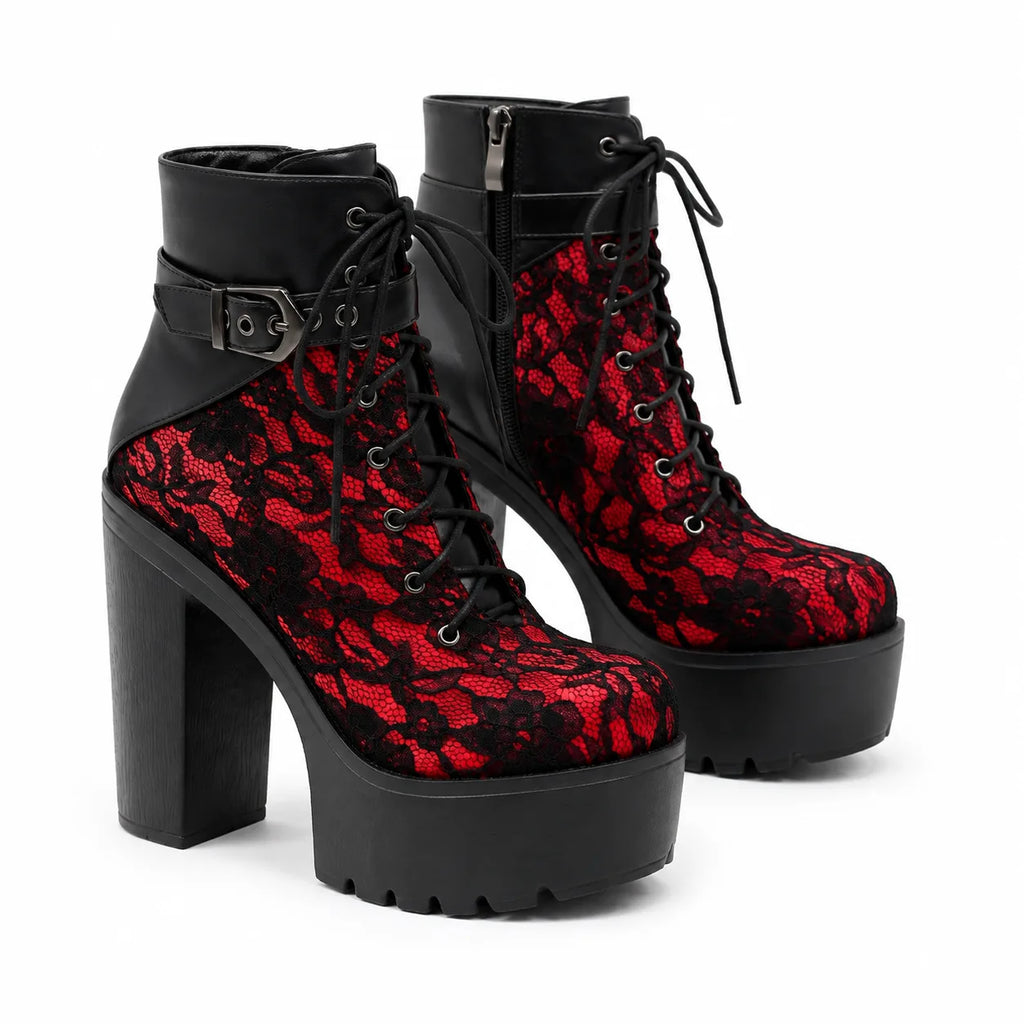 Deep Black Tirano Microfiber Block-Heel Boots
