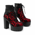 Deep Black Tirano Microfiber Block-Heel Boots