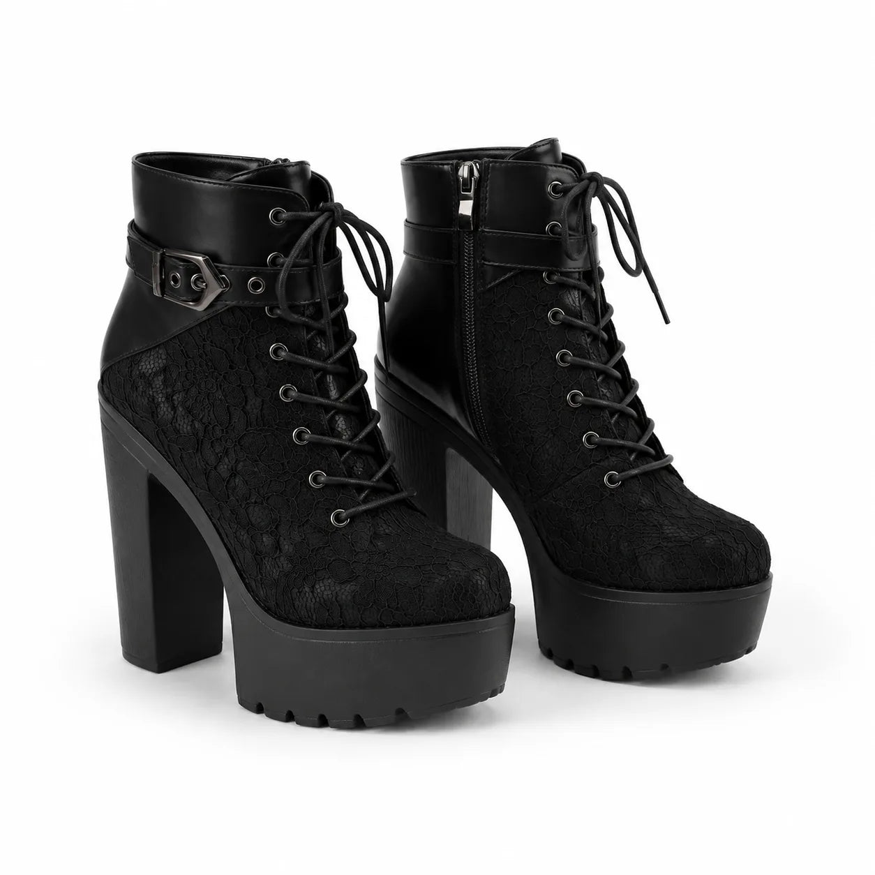 Classic Black Tirano Microfiber Block-Heel Boots