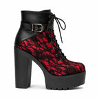 Deep Black Tirano Microfiber Block-Heel Boots side view
