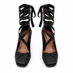 Deep Black Kalymnos Heels top view