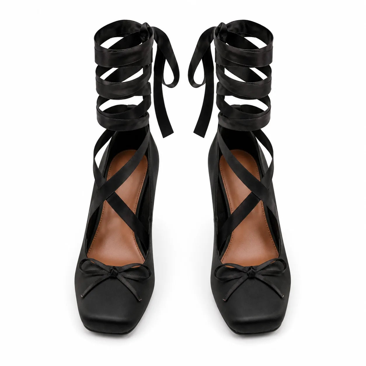 Deep Black Kalymnos Heels top view