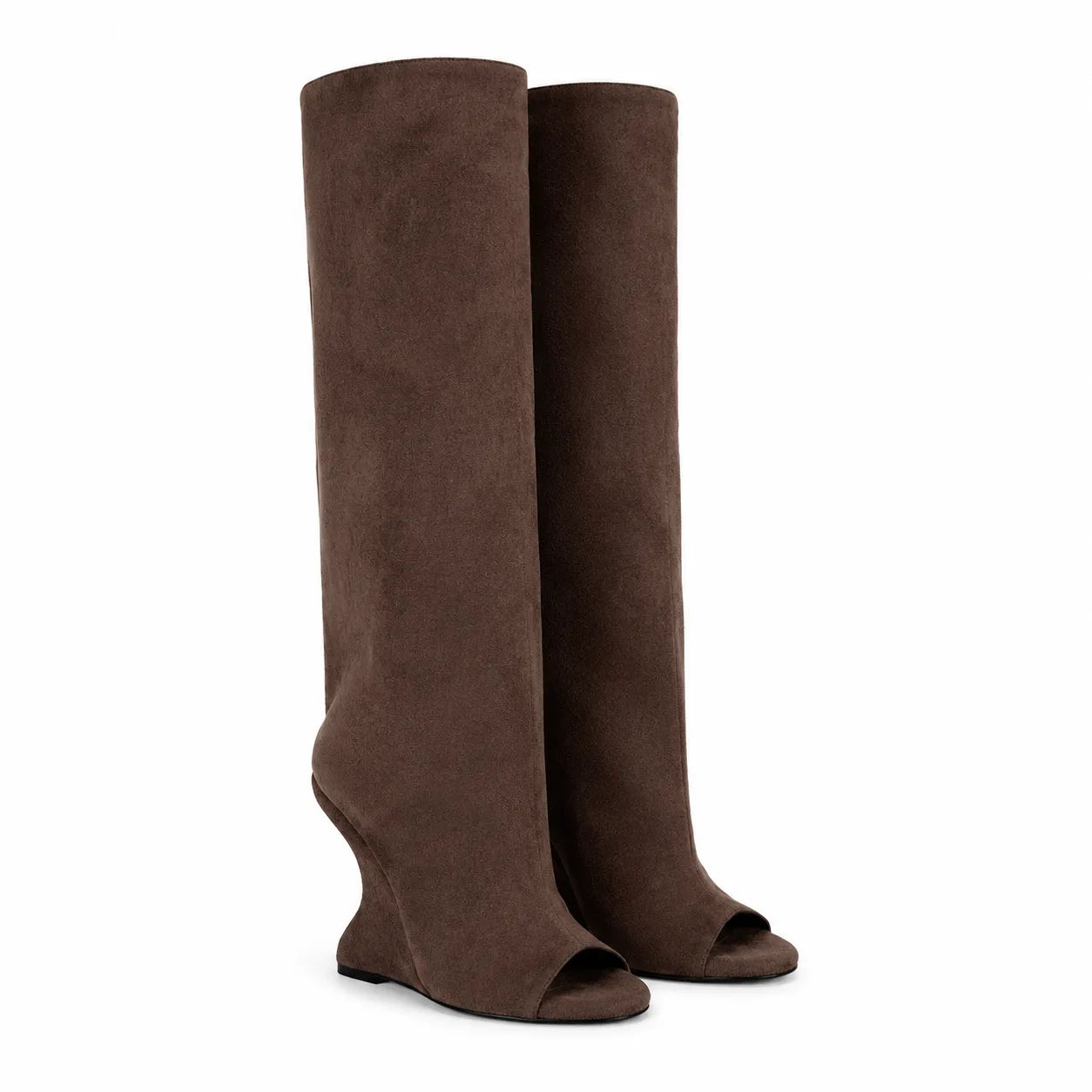Brown Suede Rovereto Suede Knee-High Boots