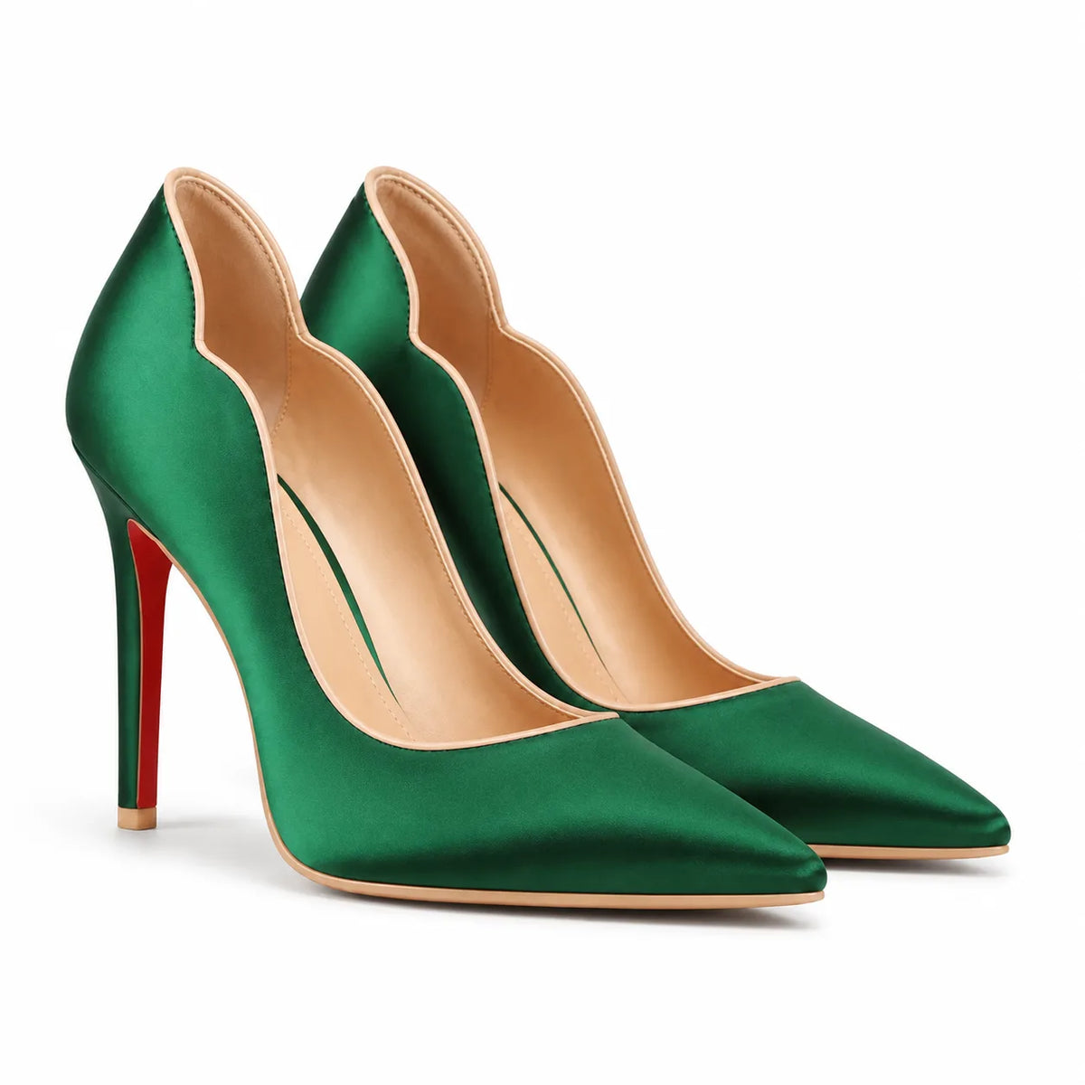 Sage Green Nemi Patent Stiletto Pumps