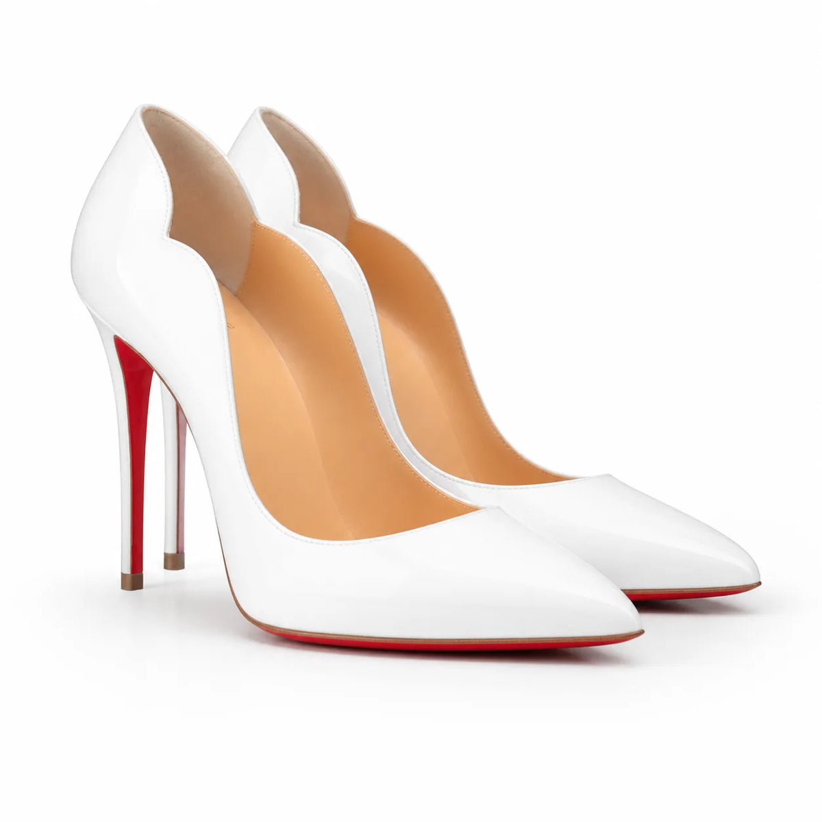 White Patent Nemi Patent Stiletto Pumps