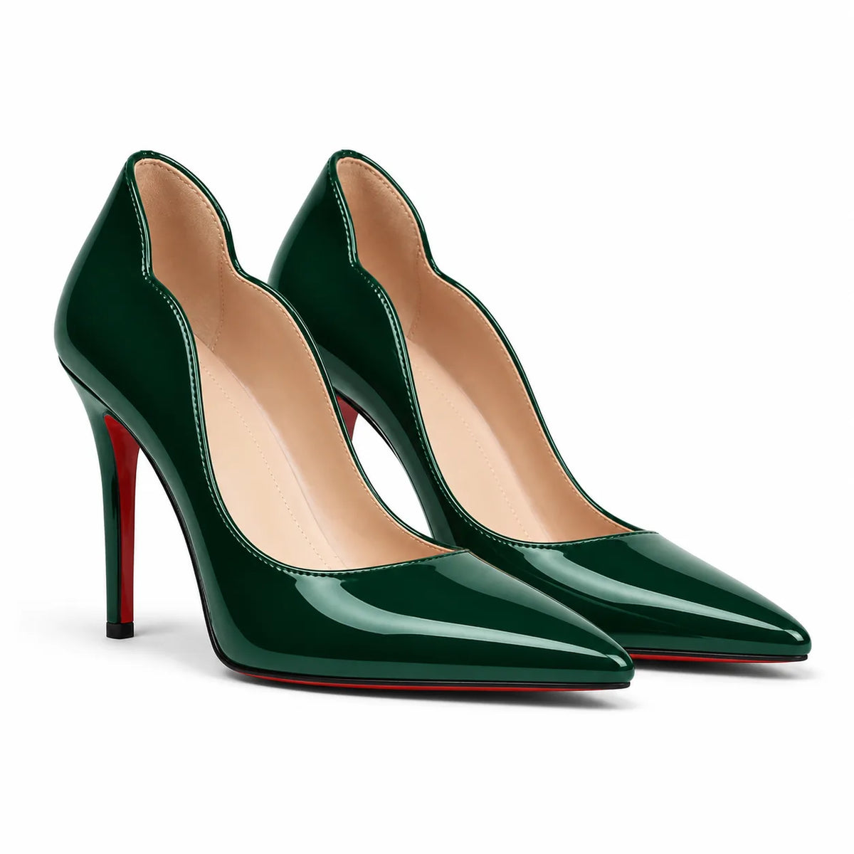 Green Patent Nemi Patent Stiletto Pumps