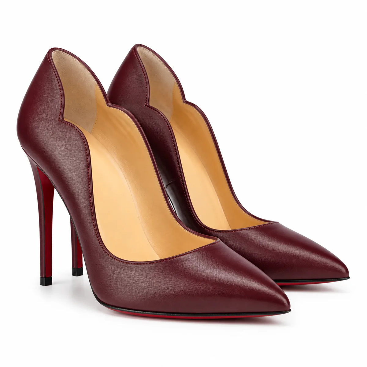 Deep Red Nemi Patent Stiletto Pumps