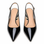 Black Patent Sovana Buckle Patent Sandals top view