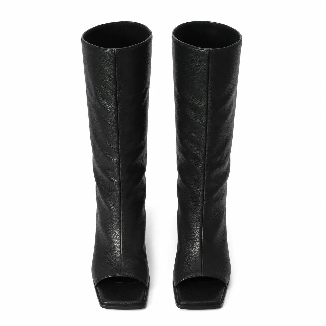 Deep Black Merano Patent Leather Wedge Boots top view