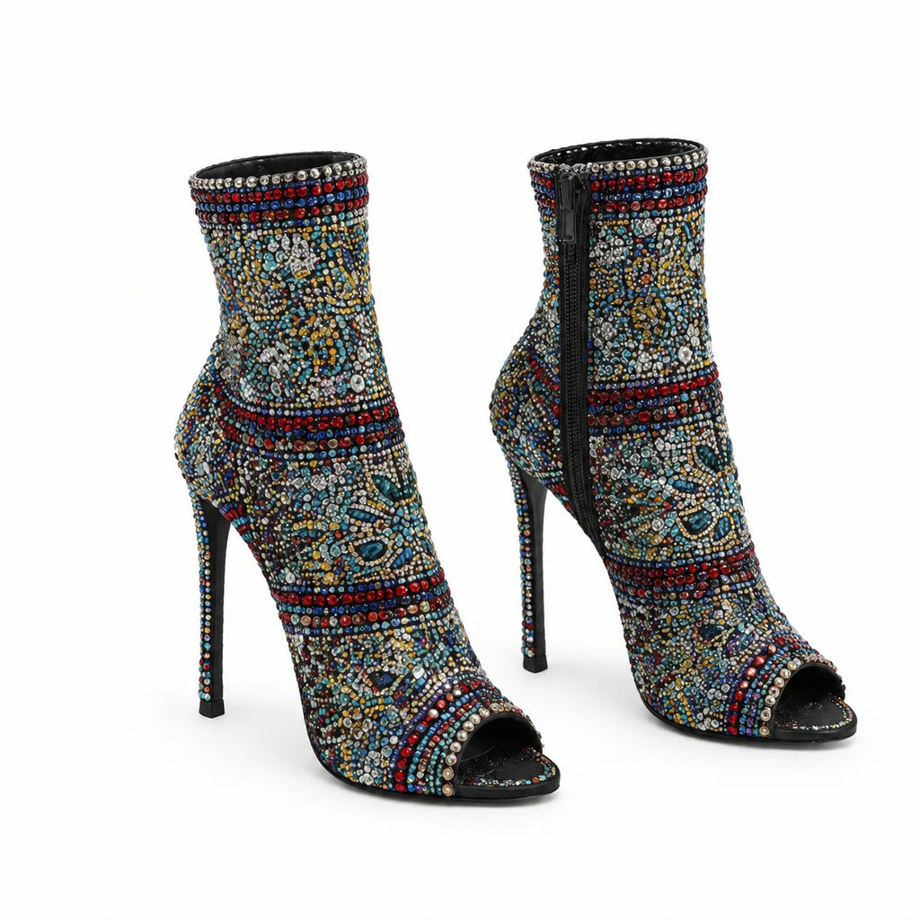 Color Numana Stiletto Boots heel detail