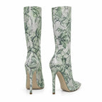 Olive Desert Formia Stiletto Boots heel detail