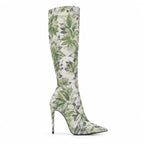 Olive Desert Formia Stiletto Boots side view