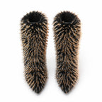 Deep Black Lerici Stiletto Boots top view