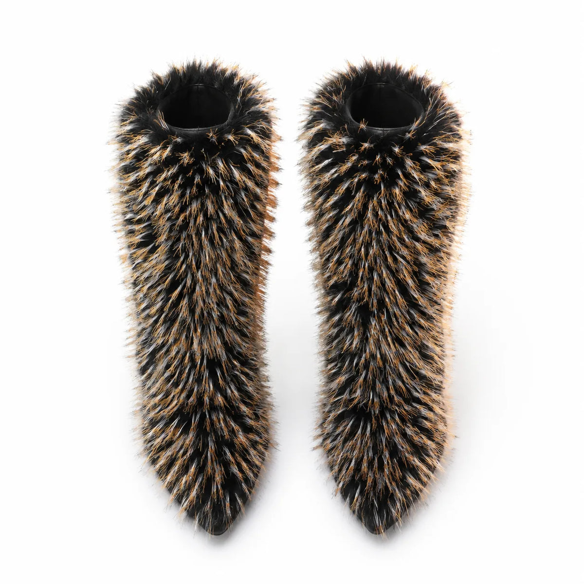 Deep Black Lerici Stiletto Boots top view
