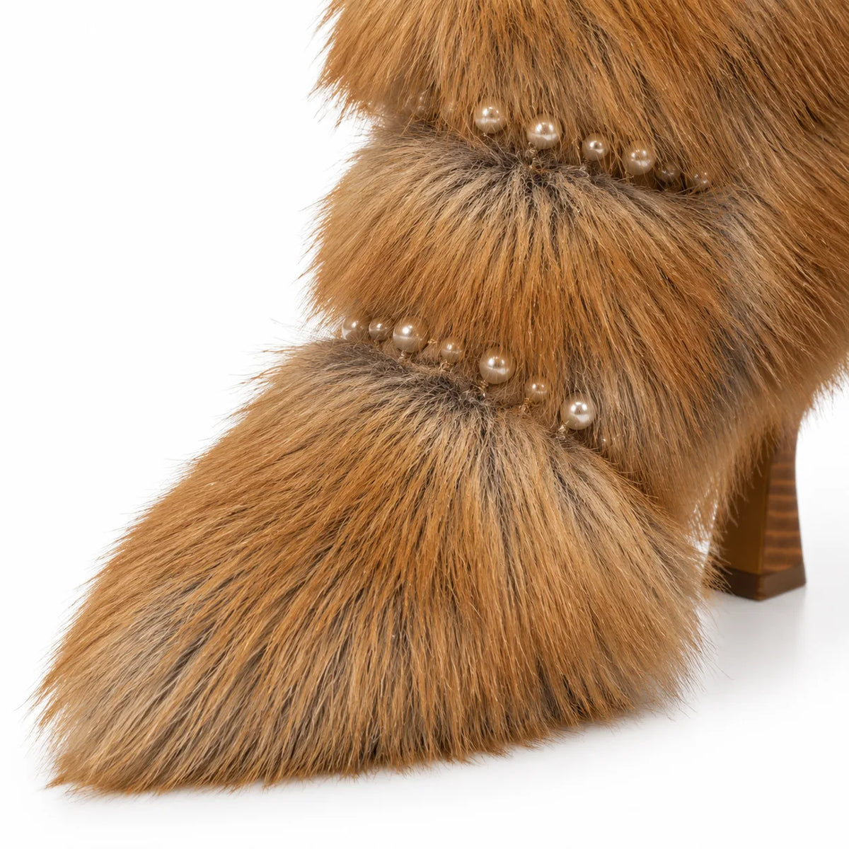 Butter Yellow Maratea Stiletto Boots close-up detail