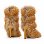Butter Yellow Maratea Stiletto Boots heel detail