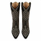 Deep Black Termoli Block-Heel Boots top view