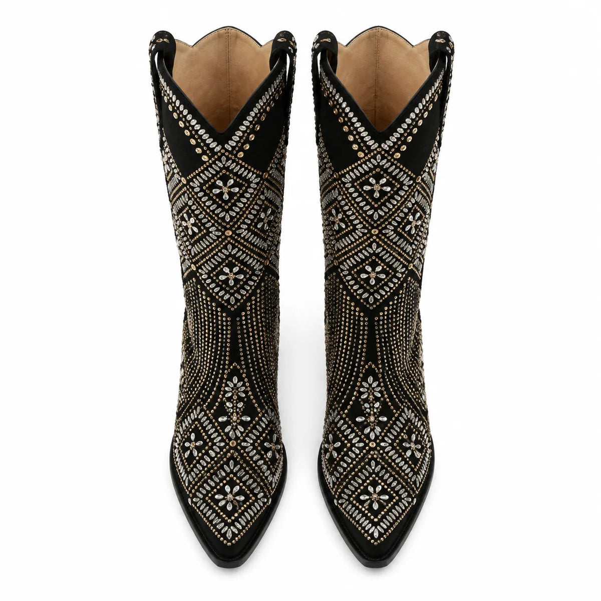 Deep Black Termoli Block-Heel Boots top view