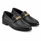 Deep Black Poppi Leather Loafers
