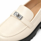 Ivory Trequanda Leather Loafers close-up detail