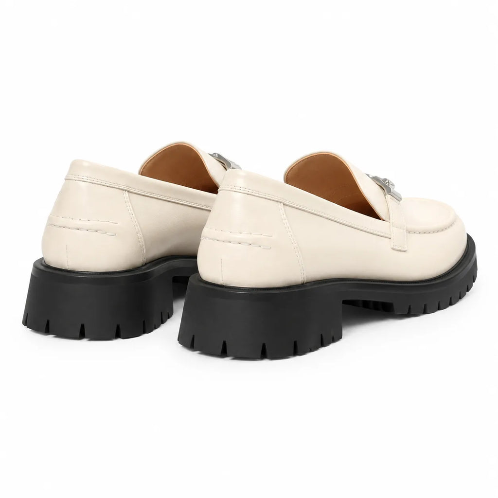 Ivory Trequanda Leather Loafers heel detail