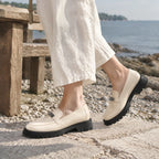 Ivory Trequanda Leather Loafers on-foot view